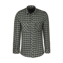 پیراهن آستین بلند مردانه طرح چهارخانه مدل رگولار پشمی. 