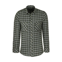 پیراهن آستین بلند مردانه طرح چهارخانه مدل رگولار پشمی. 