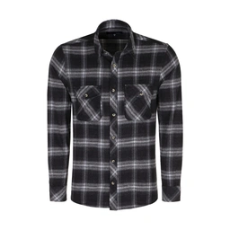 پیراهن مردانه طرح چهارخانه آستین بلند مدل رگولار از فروشگاه پاتن جامه. 