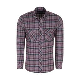 پیراهن مردانه پشمی طرح چهارخانه از فروشگاه پاتن جامه. 