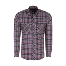 پیراهن مردانه پشمی طرح چهارخانه از فروشگاه پاتن جامه. 