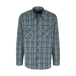 پیراهن آستین بلند سایز بزرگ مردانه مدل پشمی چهارخانه. پیراهن پشمی پاتن جامه. 