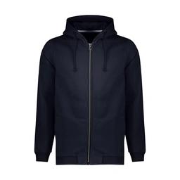 سویشرت کلاهدار مردانه سرمه ای / صد در صد پنبه (دورس سه نخ) / تمام زیپ / مچ و دور کمر کشبافت / مناسب 