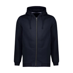 سویشرت کلاهدار مردانه سرمه ای / صد در صد پنبه (دورس سه نخ) / تمام زیپ / مچ و دور کمر کشبافت / مناسب 