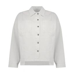 کت کتان زنانه تولید پاتن جامه می باشد. جنس کت صد در صد کتان (پنبه / نخ) می باشد. پارچه نیمه ضخیم قد 