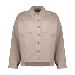 کت کتان زنانه تولید پاتن جامه می باشد. جنس کت صد در صد کتان (پنبه / نخ) می باشد. پارچه نیمه ضخیم قد 