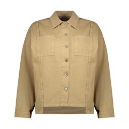 کت کتان زنانه تولید پاتن جامه می باشد. جنس کت صد در صد کتان (پنبه / نخ) می باشد. پارچه نیمه ضخیم قد 