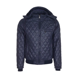 کاپشن شمعی مردانه کلاهدار تولید پاتن جامه می باشد. کاپشن از جنس شمعی (پلی استر) با طرح لوزی و دارای 