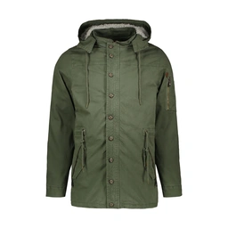 کاپشن کتان مردانه تولید پاتن جامه می باشد. کاپشن از جنس کتان (پنبه) بوده داخل خزدار (رنگ سفید) می با