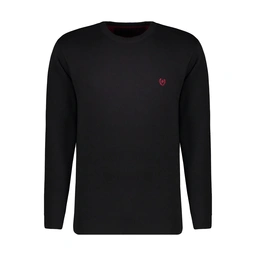 بافت یقه گرد مردانه رنگ مشکی تولید پاتن جامه می باشد. جنس بافت صد در صد پنبه می باشد.پارچه با تراکم 