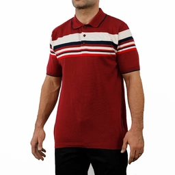 خرید پلیور آستین کوتاه مردانه صد در صد پنبه. پلیور آستین کوتاه نخی طرح دار.  جنس تیشرت بافت (صد در ص