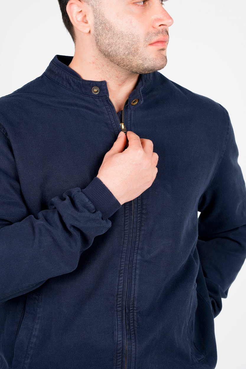 کاپشن یقه فرنچ کتان مردانه