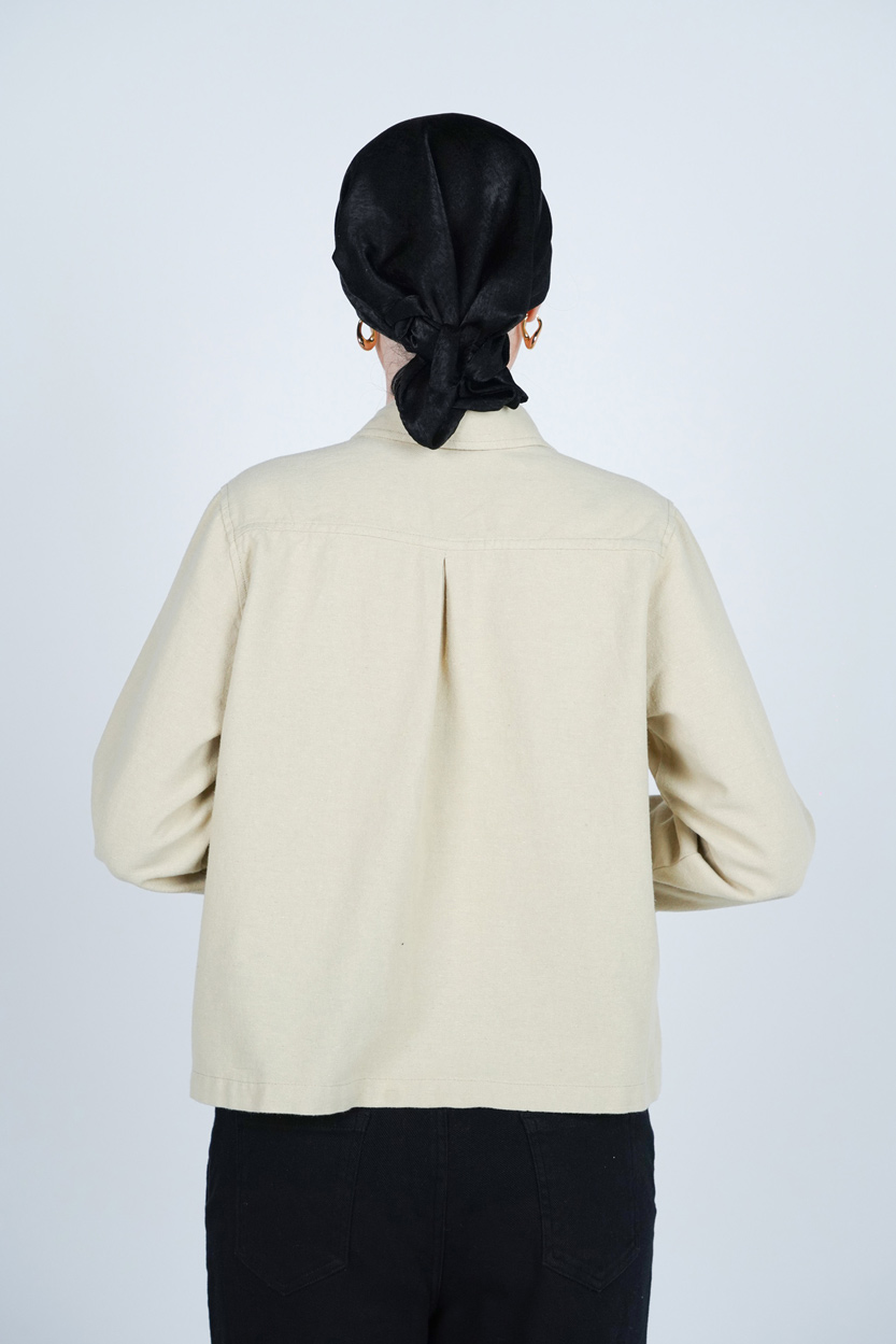 شومیز یقه برگردان کوتاه زنانه