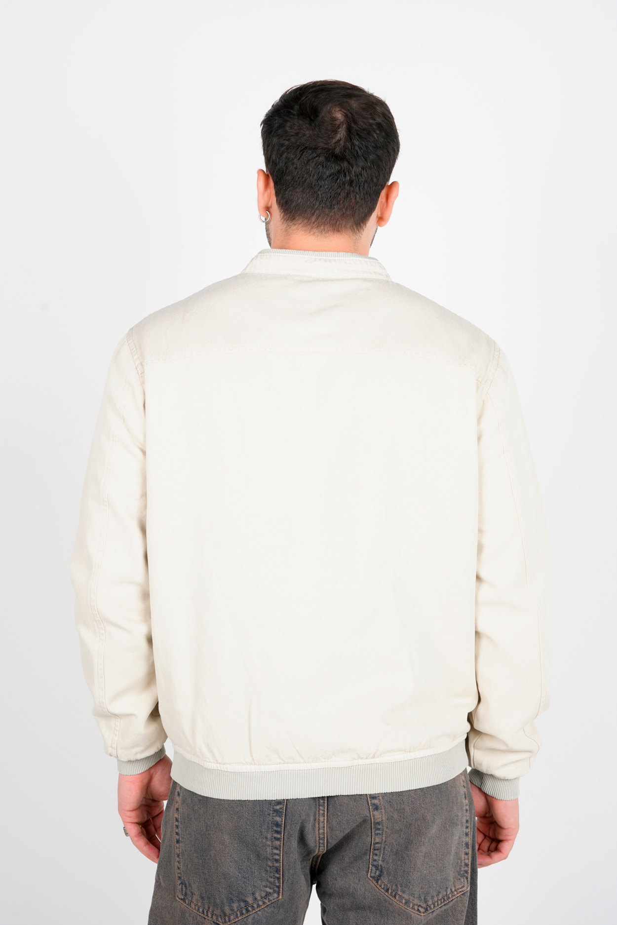 کاپشن یقه فرنچ کتان مردانه