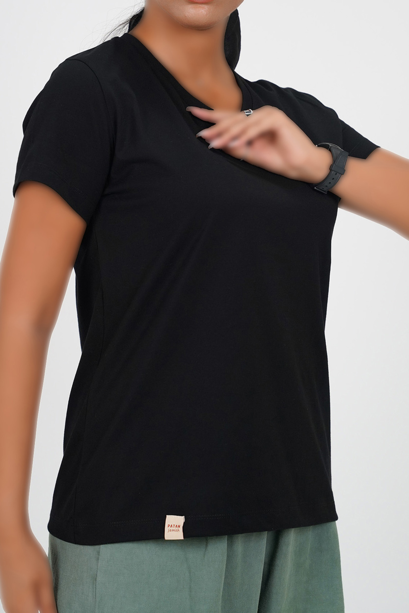 تیشرت آستین کوتاه ساده زنانه