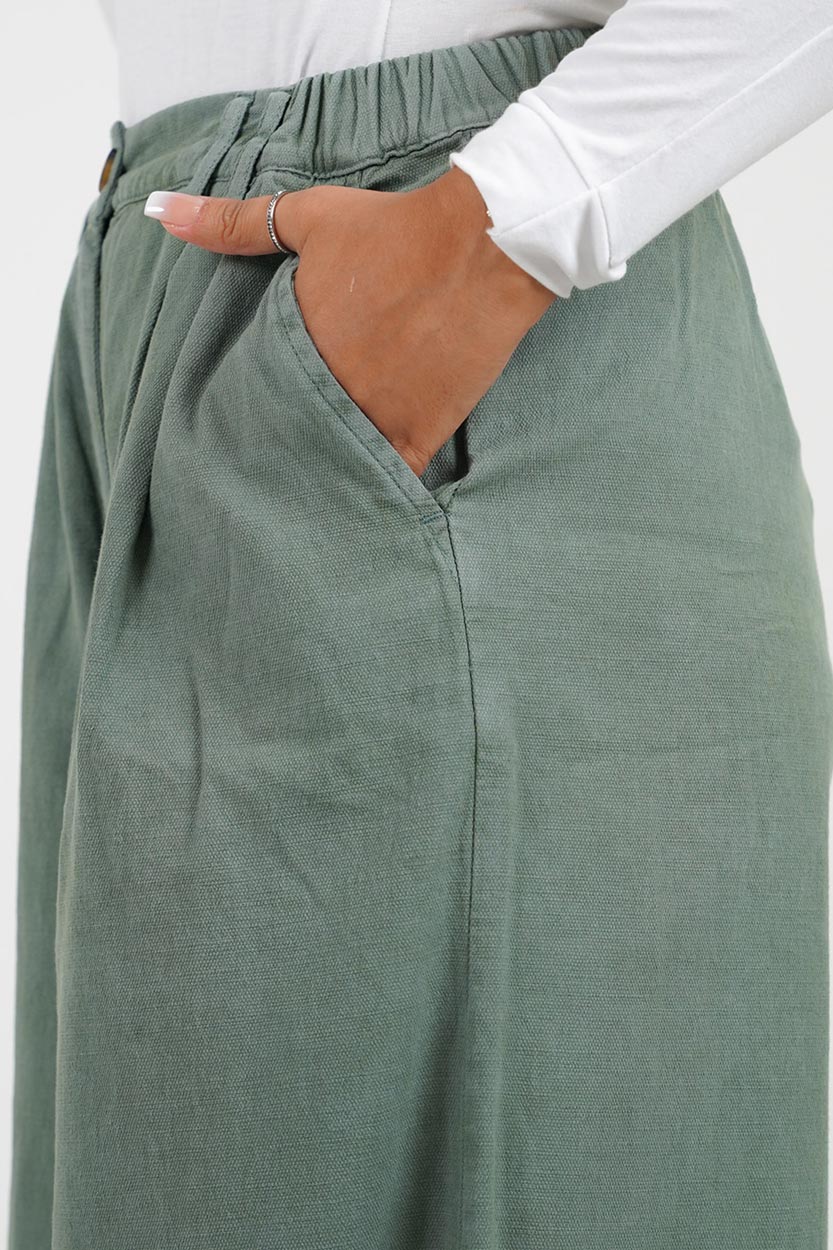 شلوار کتان زنانه مدل فول بگی