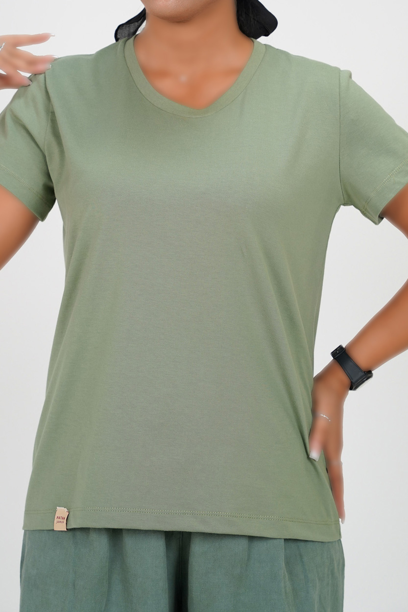 تیشرت آستین کوتاه ساده زنانه