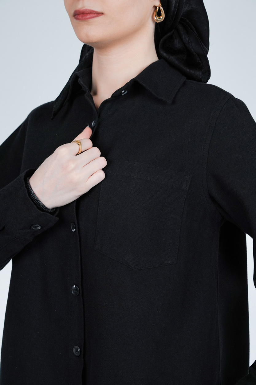 شومیز یقه برگردان کوتاه زنانه