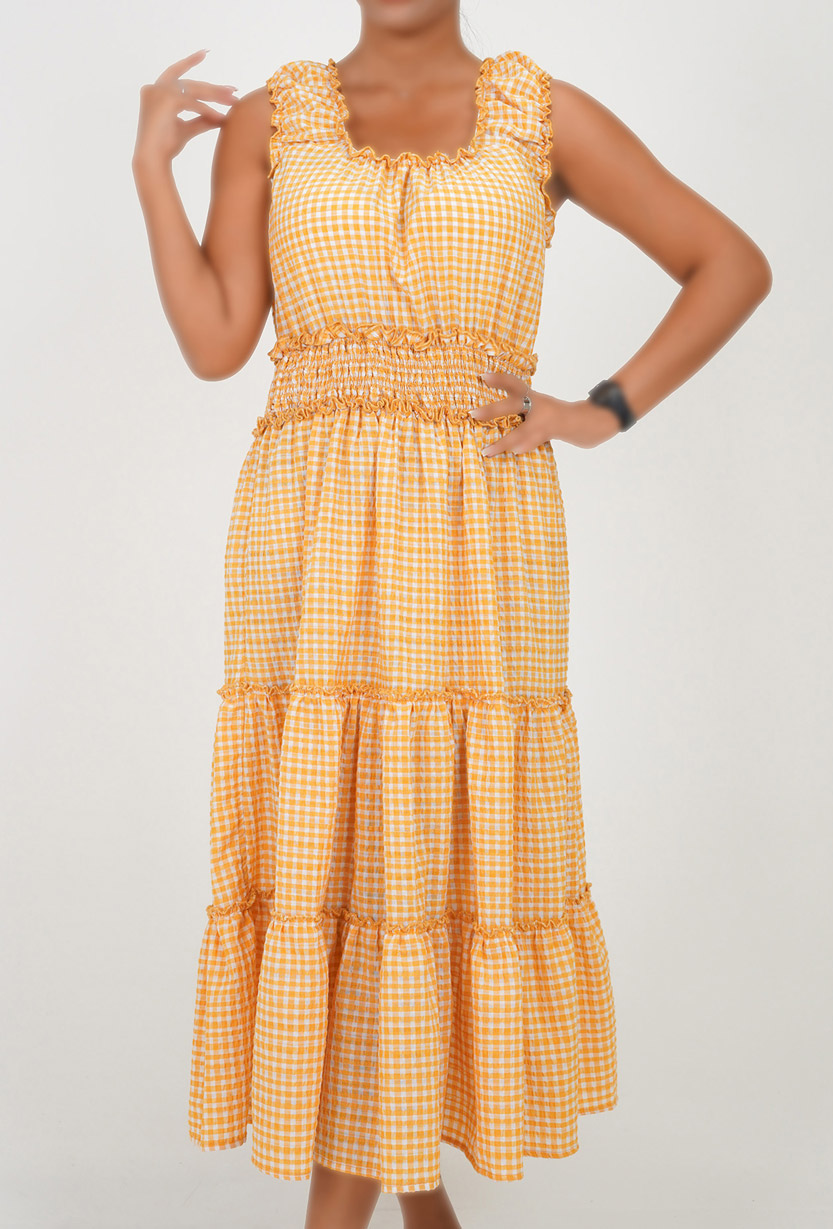 پیراهن بلند نخی زنانه