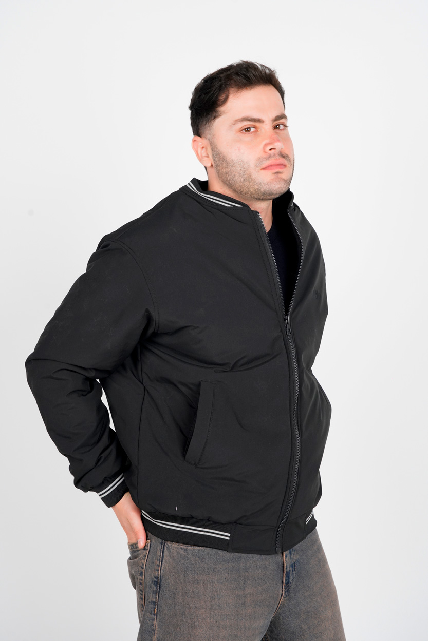 کاپشن کتان یقه ایستاده مردانه