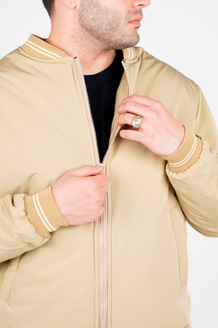 کاپشن کتان یقه ایستاده مردانه